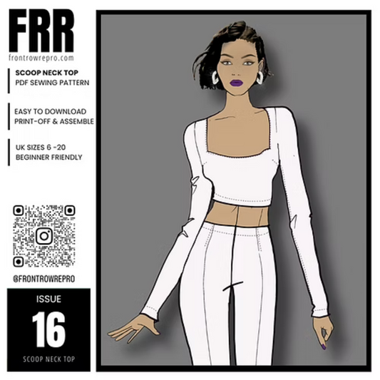 Scoop Neck Top Sewing Pattern PDF