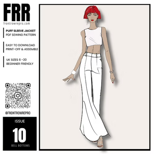 Flared Leg Trouser Sewing Pattern PDF