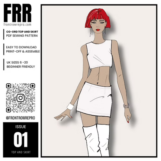 Co-Ord Top & Skirt Sewing Pattern PDF