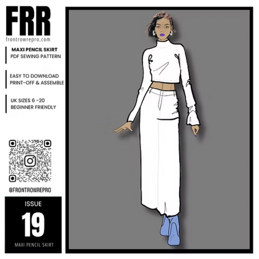 Maxi Pencil Skirt Sewing Pattern PDF