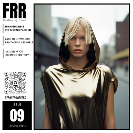 Hooded Dress Sewing Pattern PDF