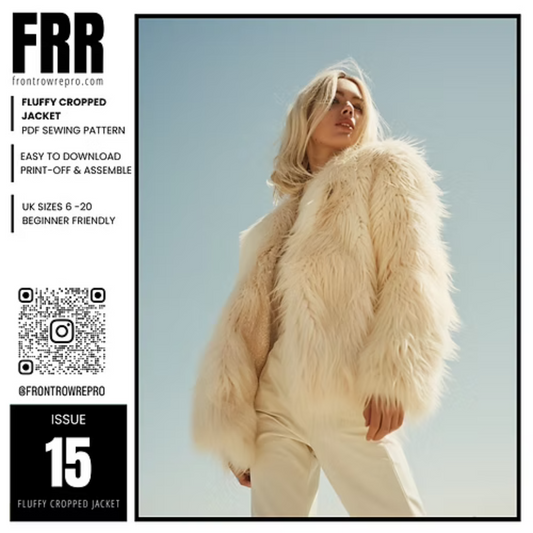 Fluffy Cropped Jacket Sewing Pattern PDF