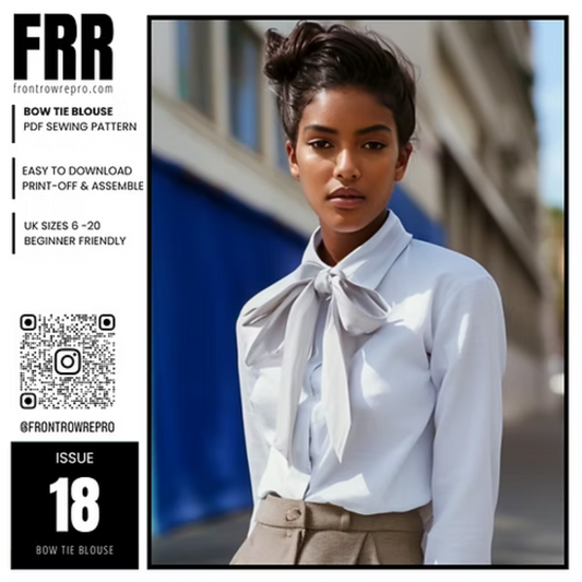 Bow Tie Blouse Sewing Pattern PDF