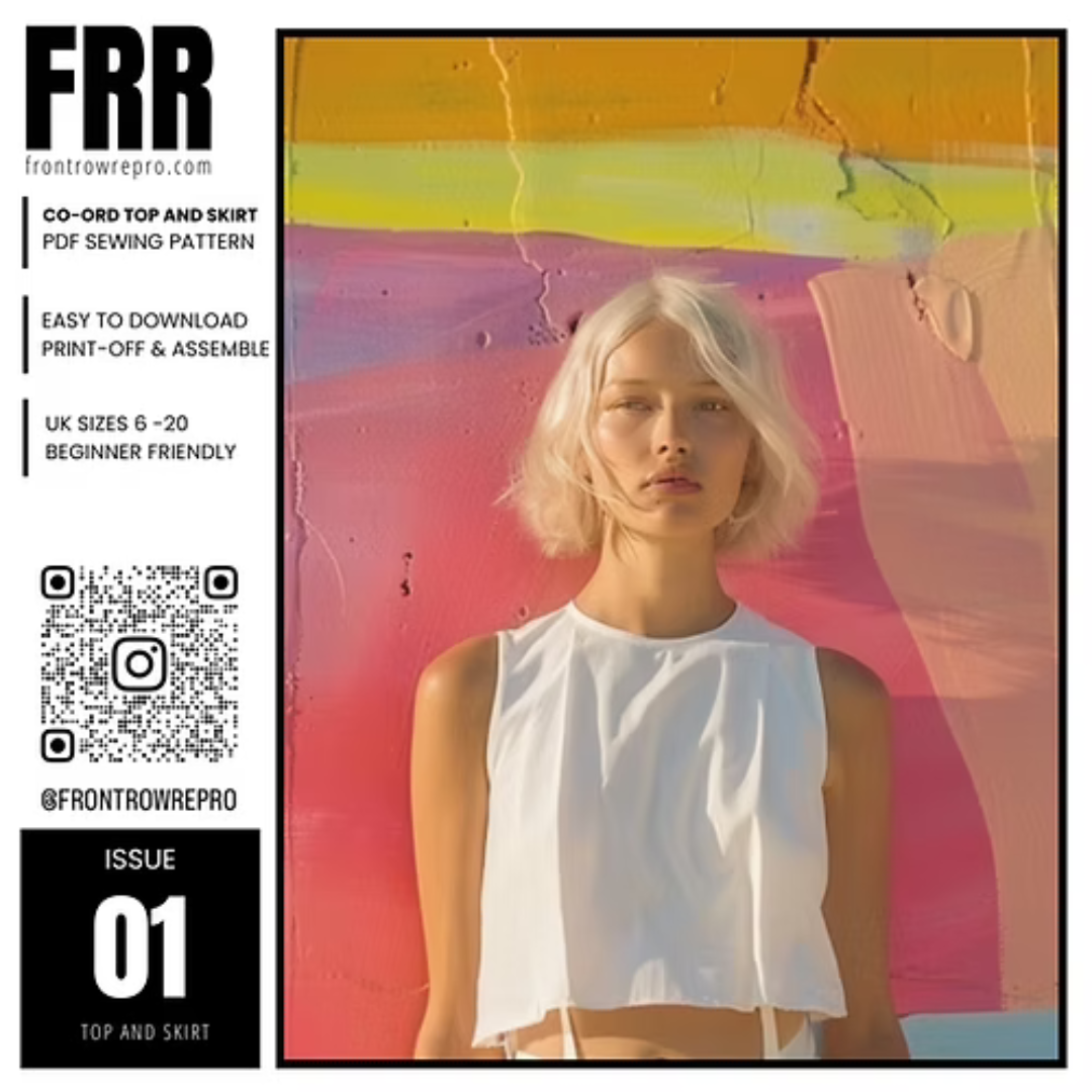 Co-Ord Top & Skirt Sewing Pattern PDF