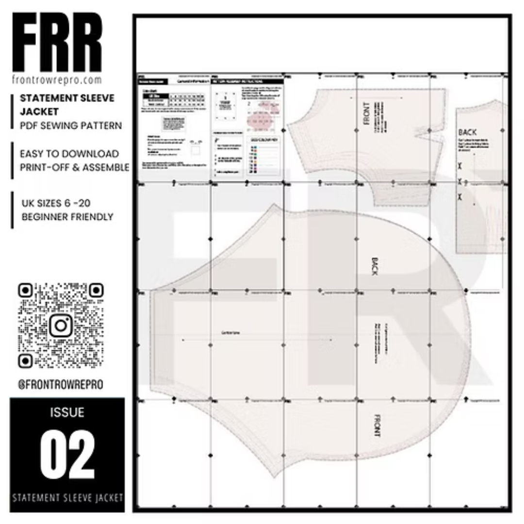 Statement Sleeve Jacket Sewing Pattern PDF