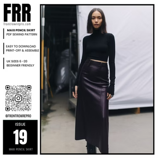 Maxi Pencil Skirt Sewing Pattern PDF