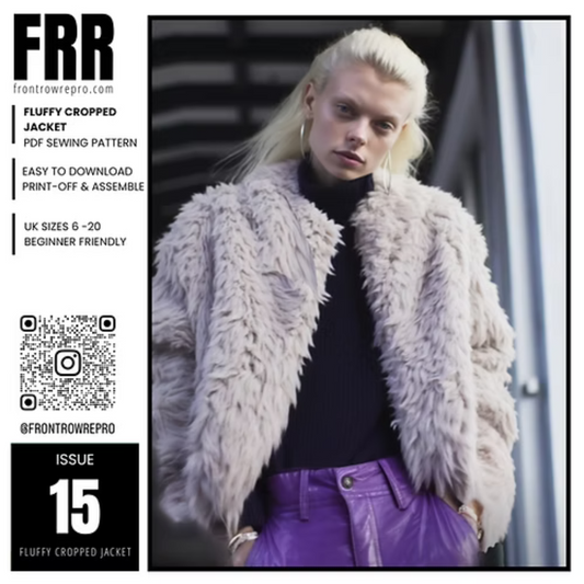 Fluffy Cropped Jacket Sewing Pattern PDF